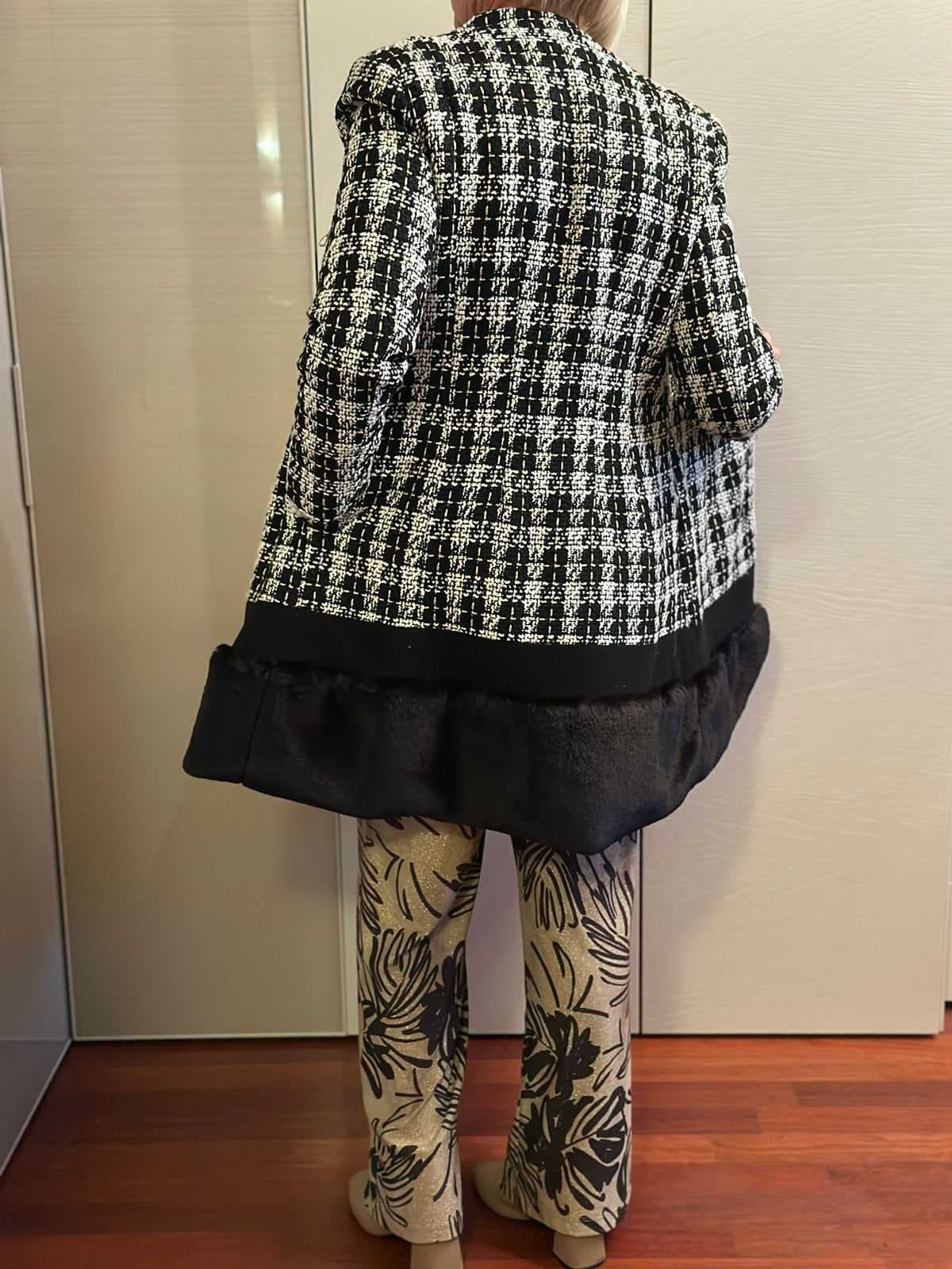 Cappotto Corto Bianco/Nero — 2