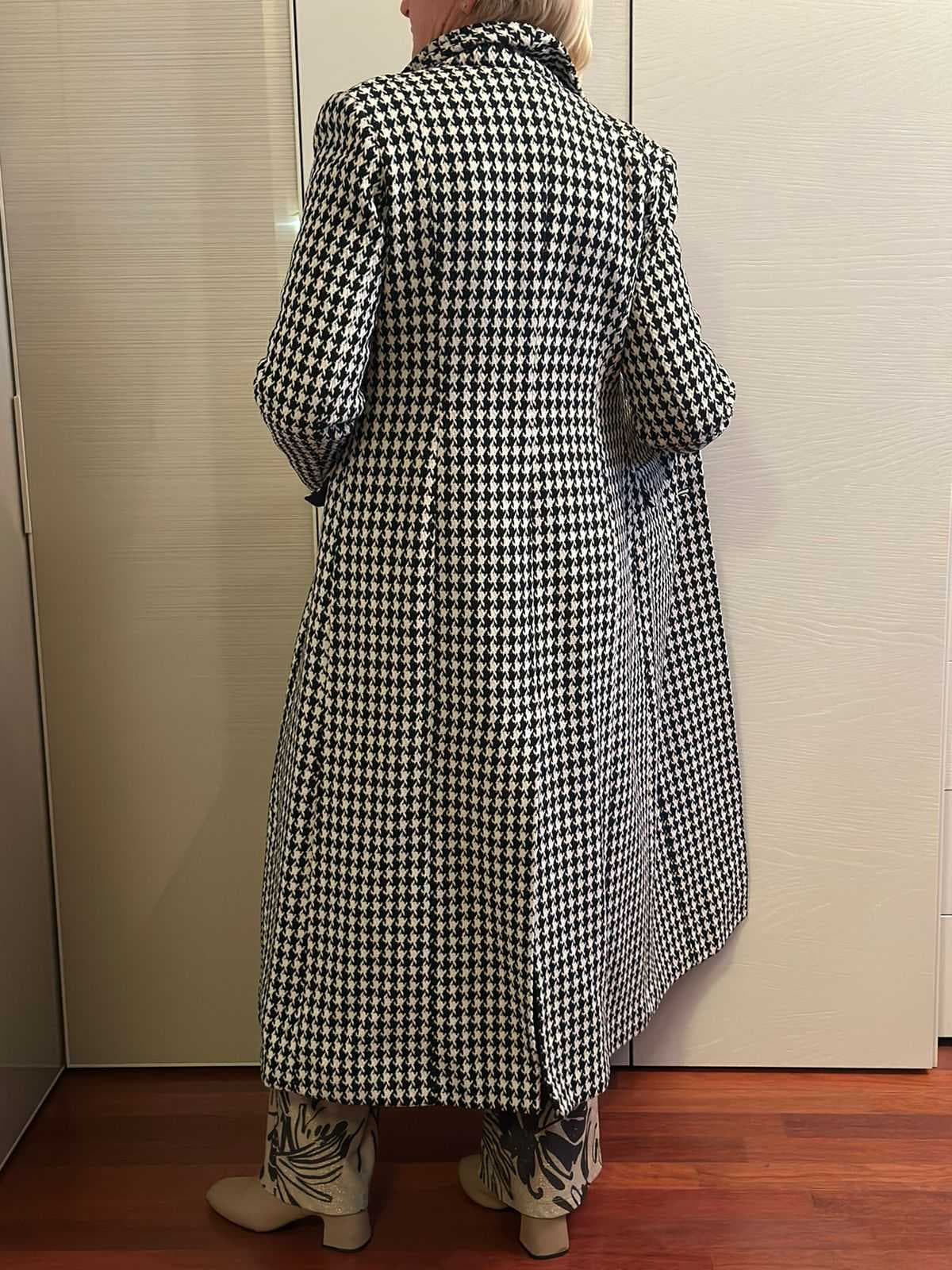 Cappotto Lungo Nero/Bianco — 2