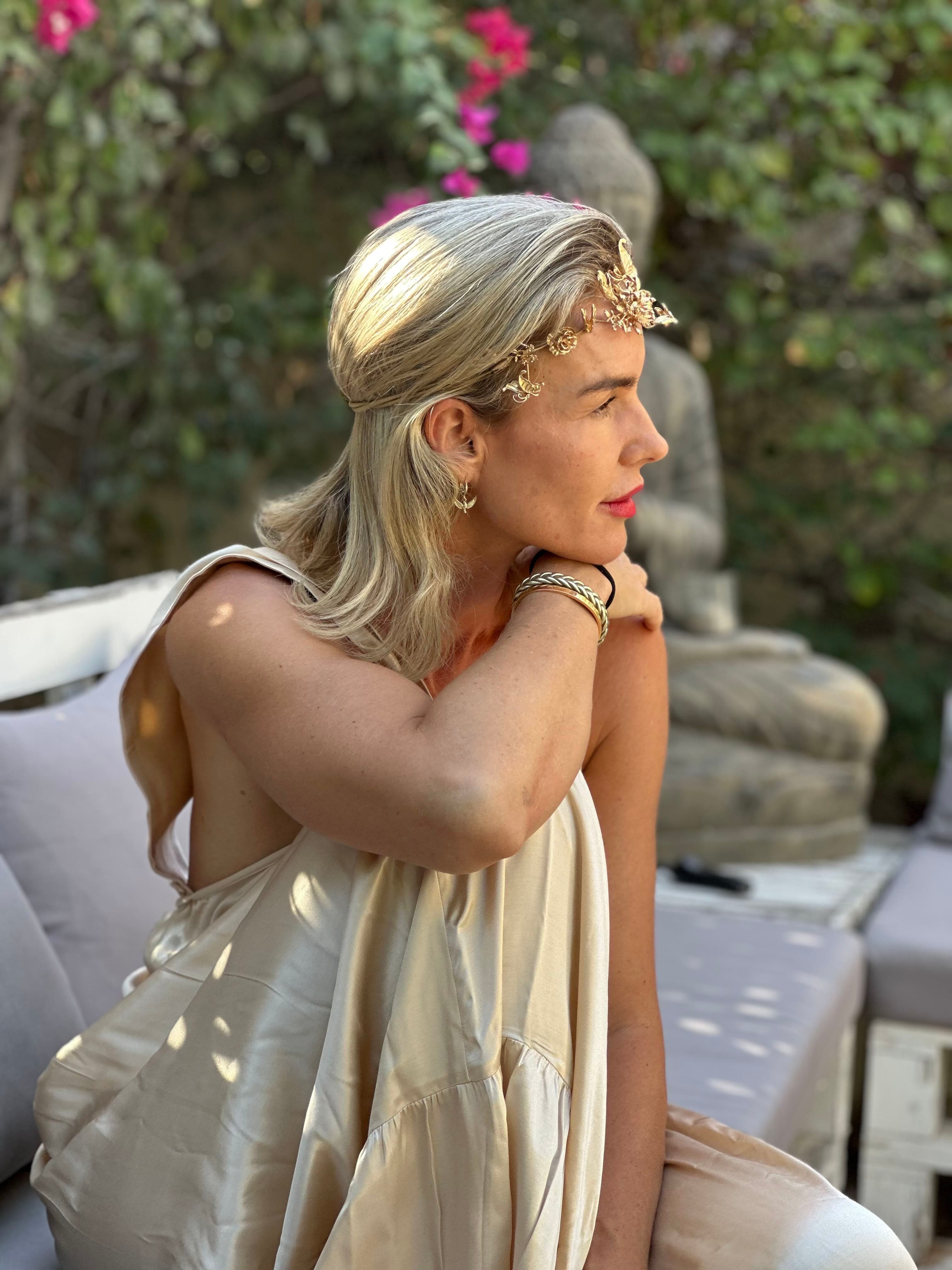 Golden bohemian chic summer dress — 3