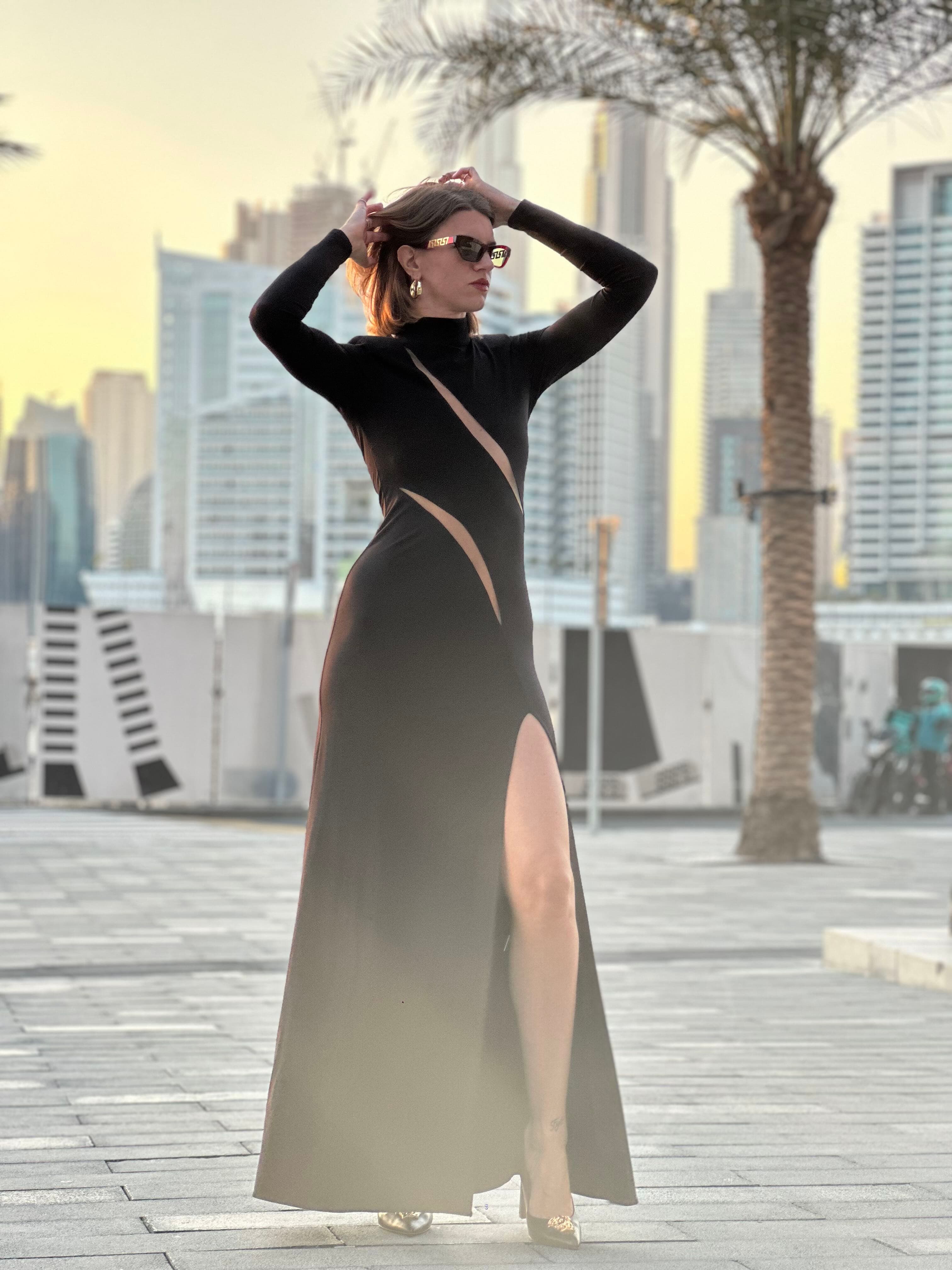 Long black dress