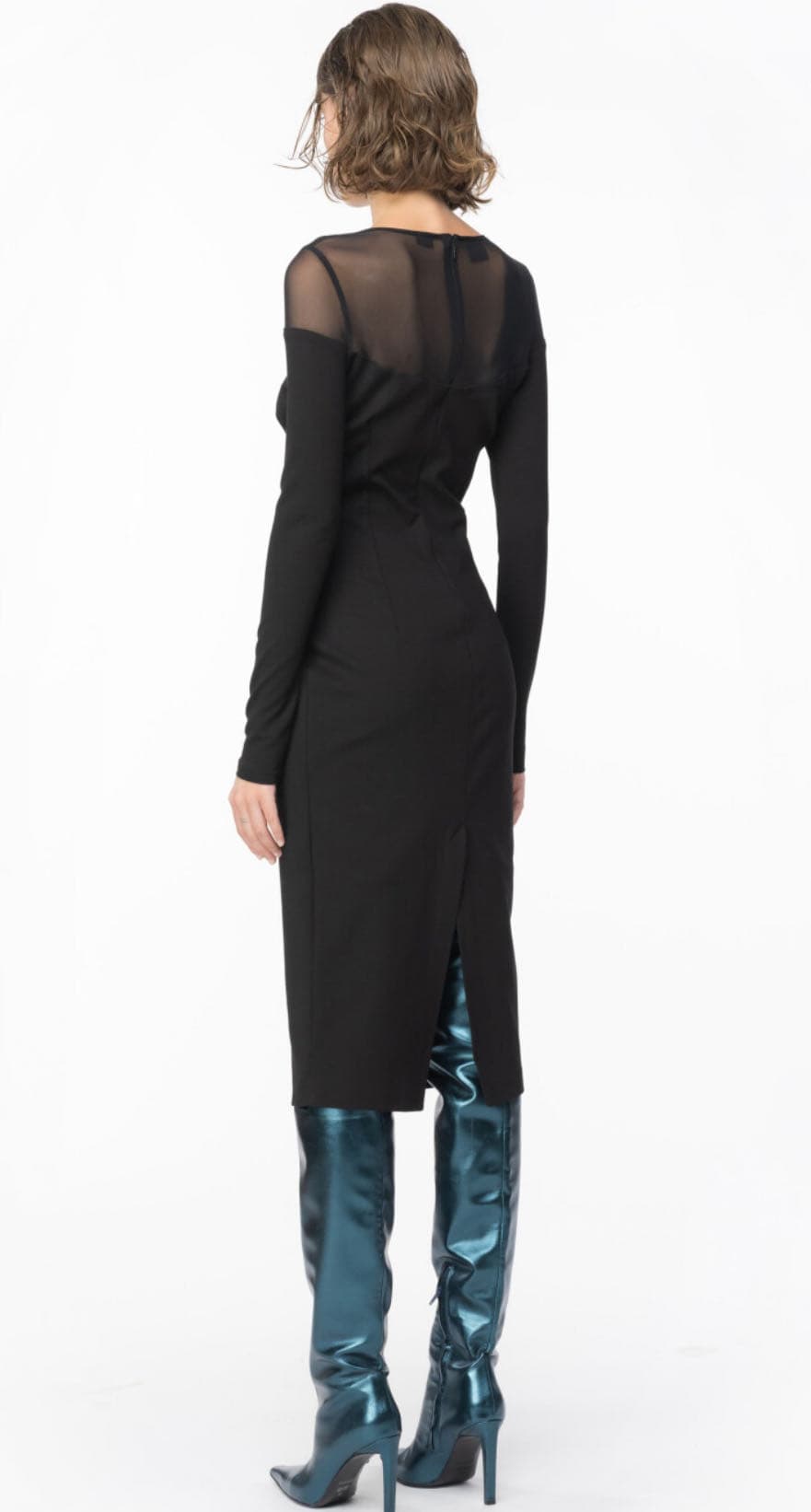 Vestito midi con tulle — 3