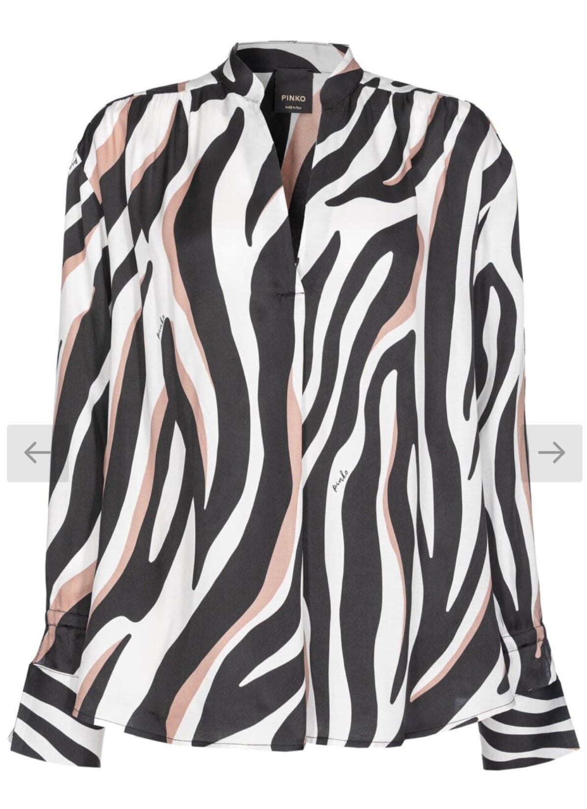 Blusa stampata effetto animalier astratt