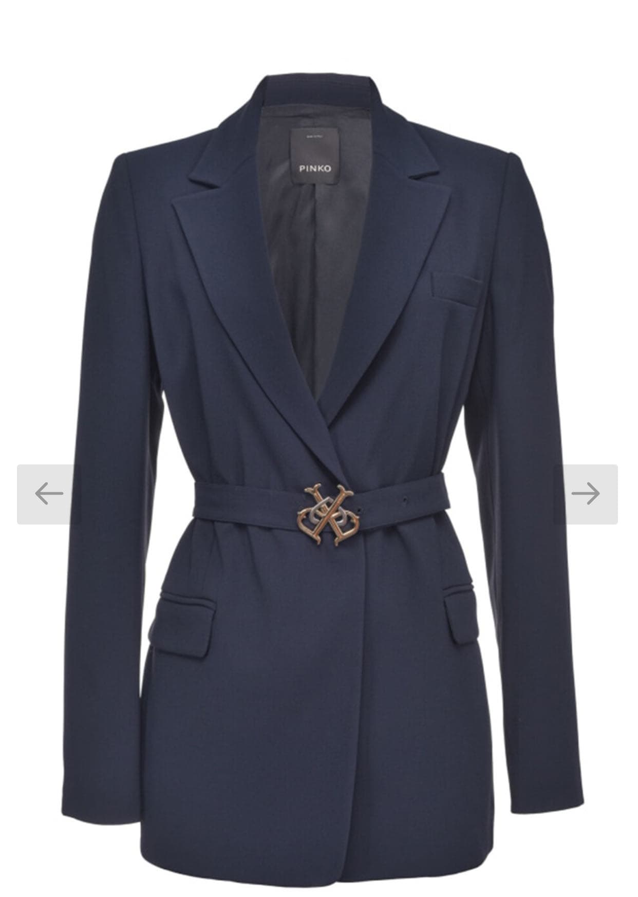 Blazer lungo con cintura logata — 4