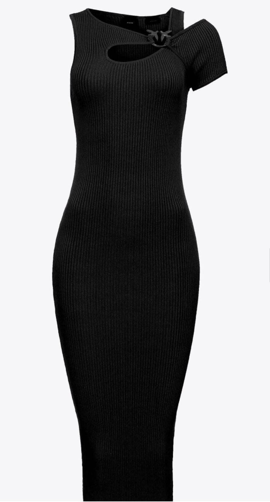 Vestito monospalla in maglia