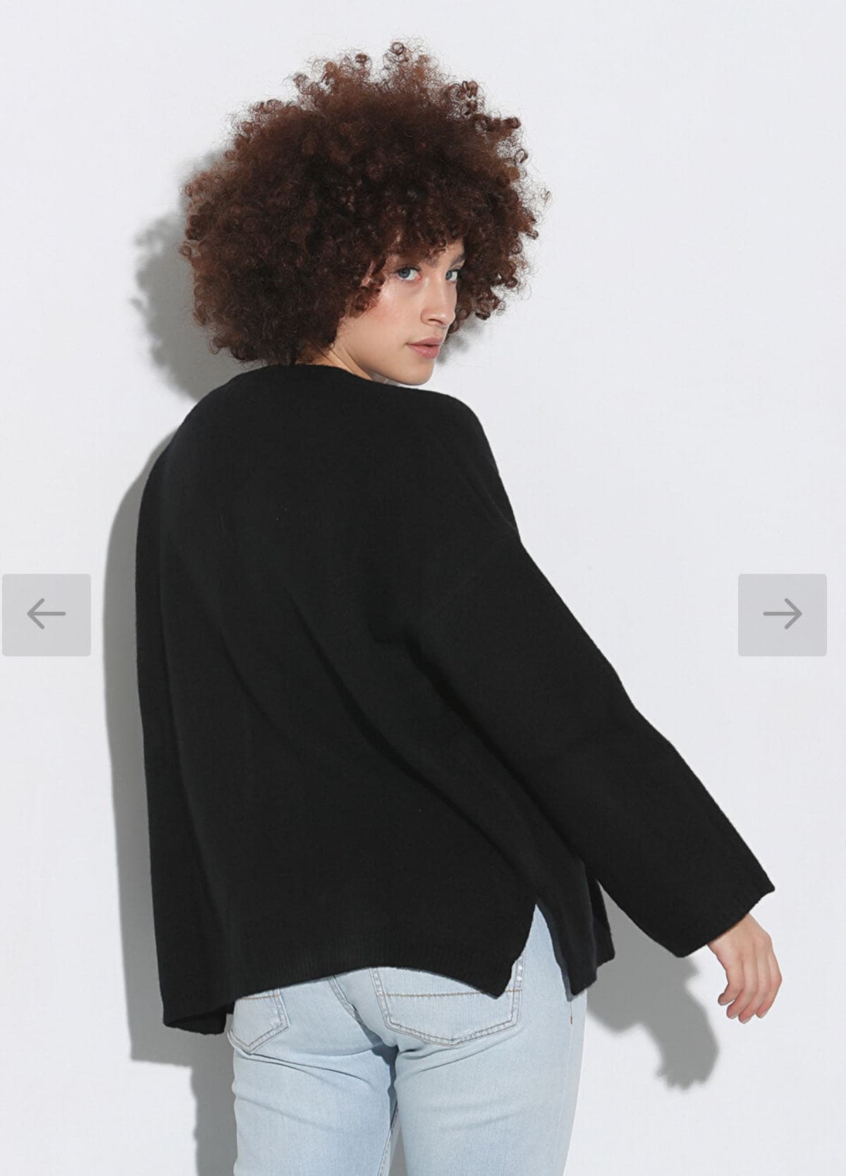 Maglione scollo a V in lana merinos extr — 5