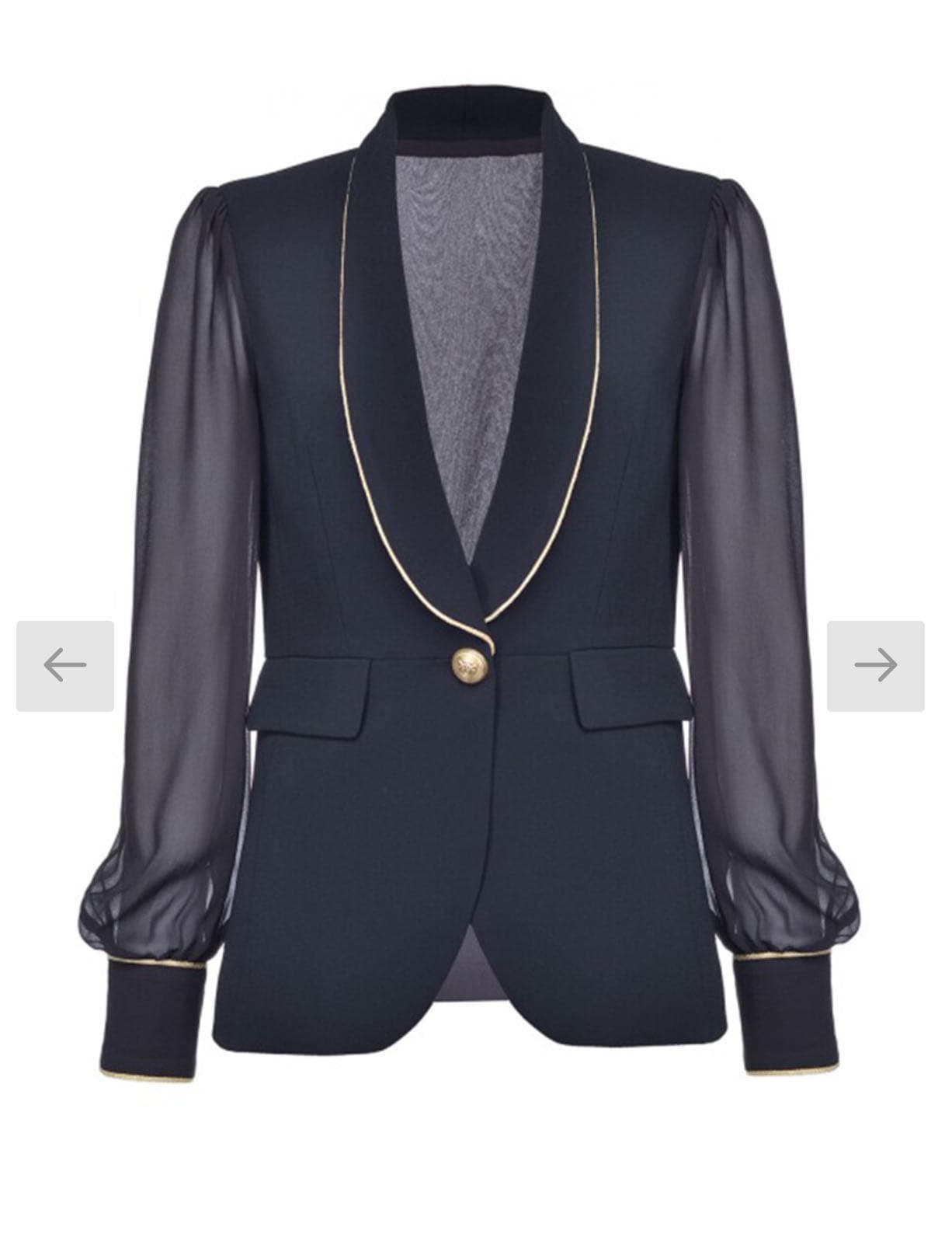 Blazer in crêpe e georgette — 2