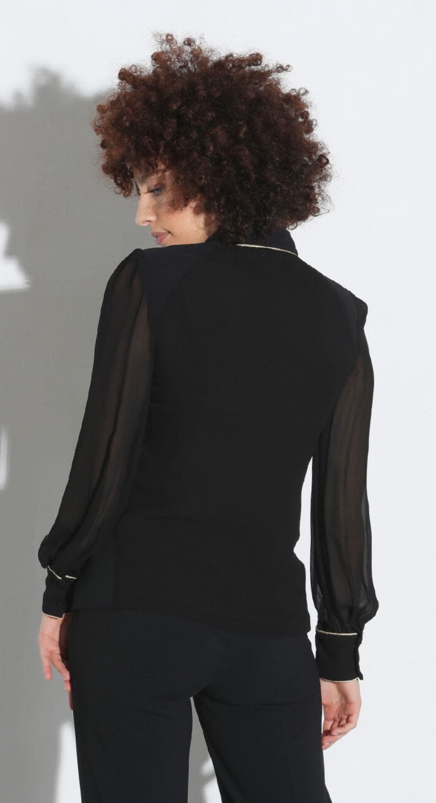 Blazer in crêpe e georgette — 4