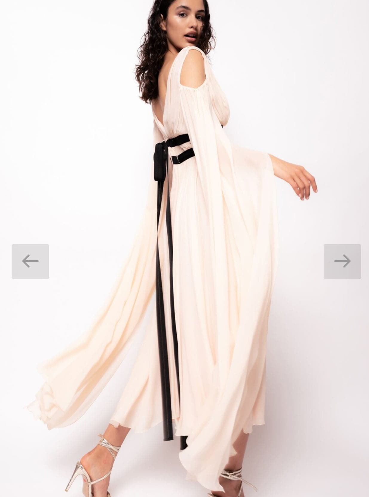 Vestito midi drappeggiato