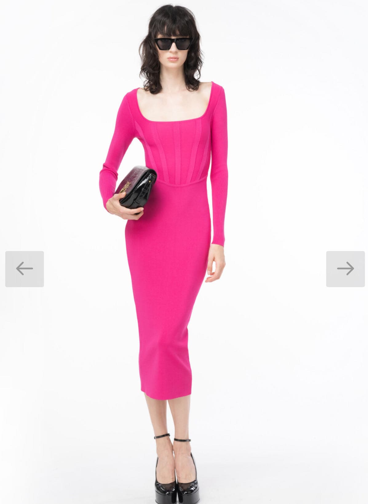 Vestito midi con lavorazione vanisé