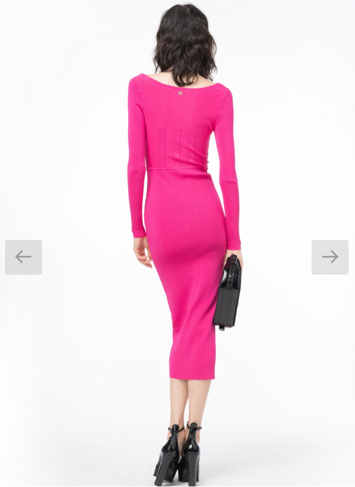 Vestito midi con lavorazione vanisé — 3