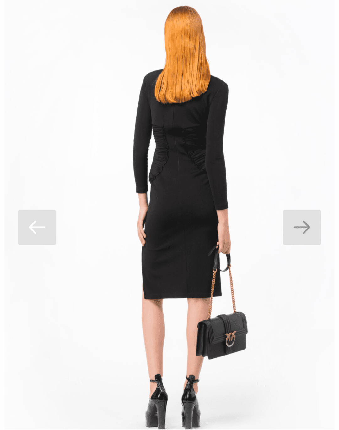 Vestito aderente con dettagli in georget — 2