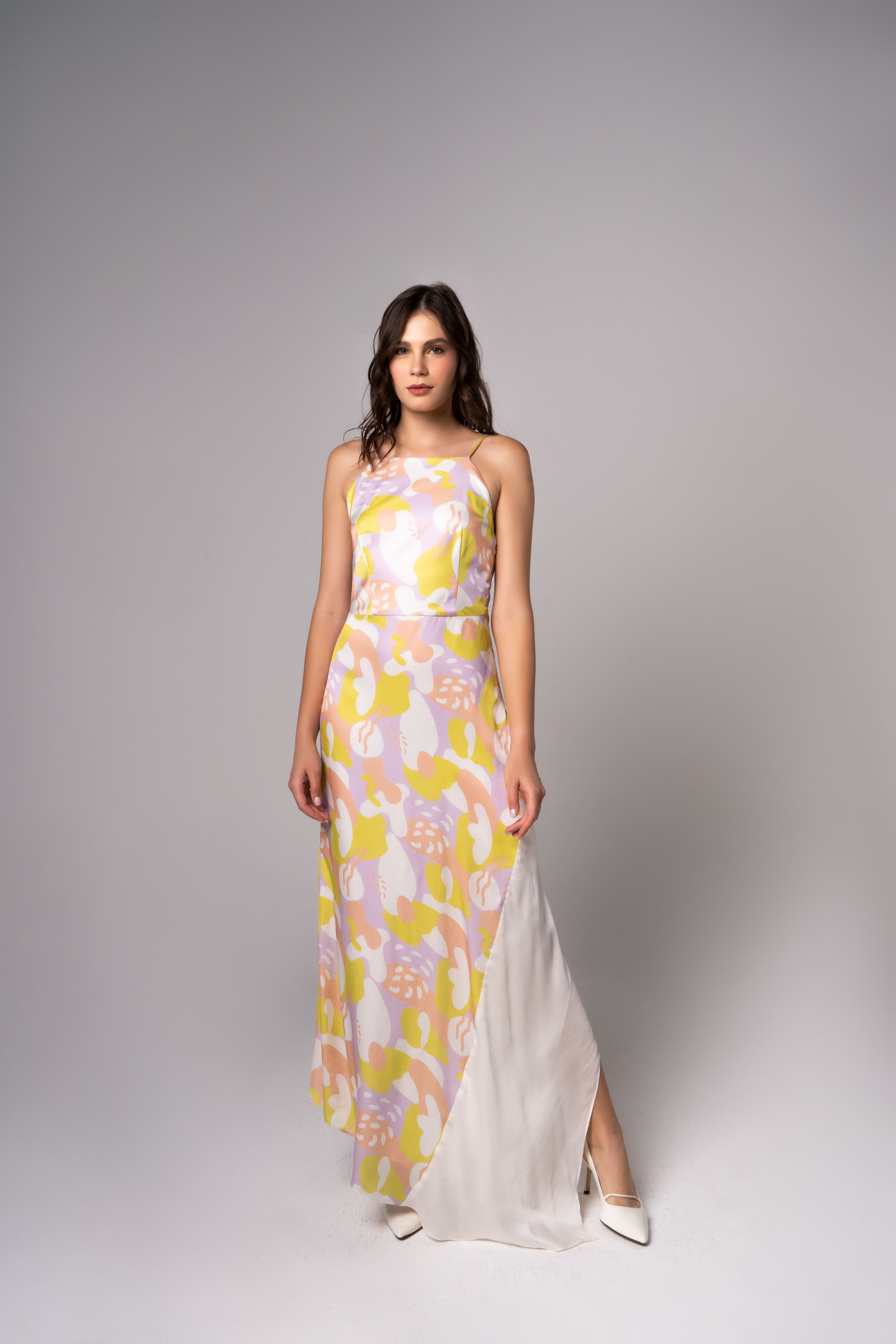Pastel Bloom Evening Dress