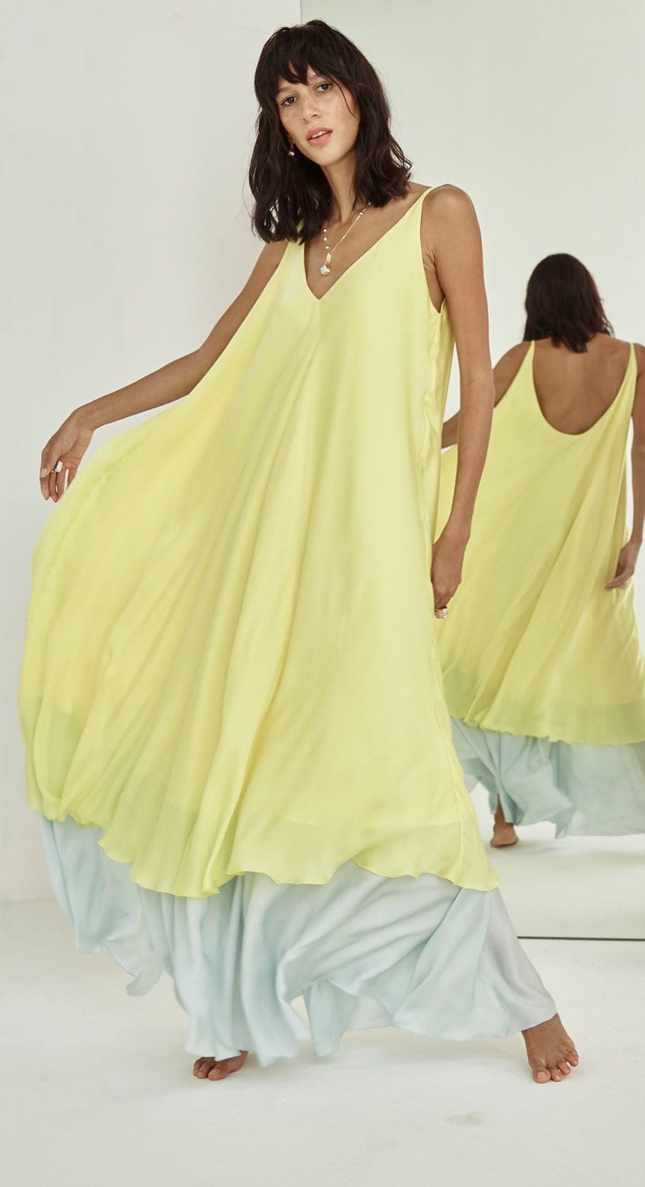 The Golden Cascade Maxi Dress — 2