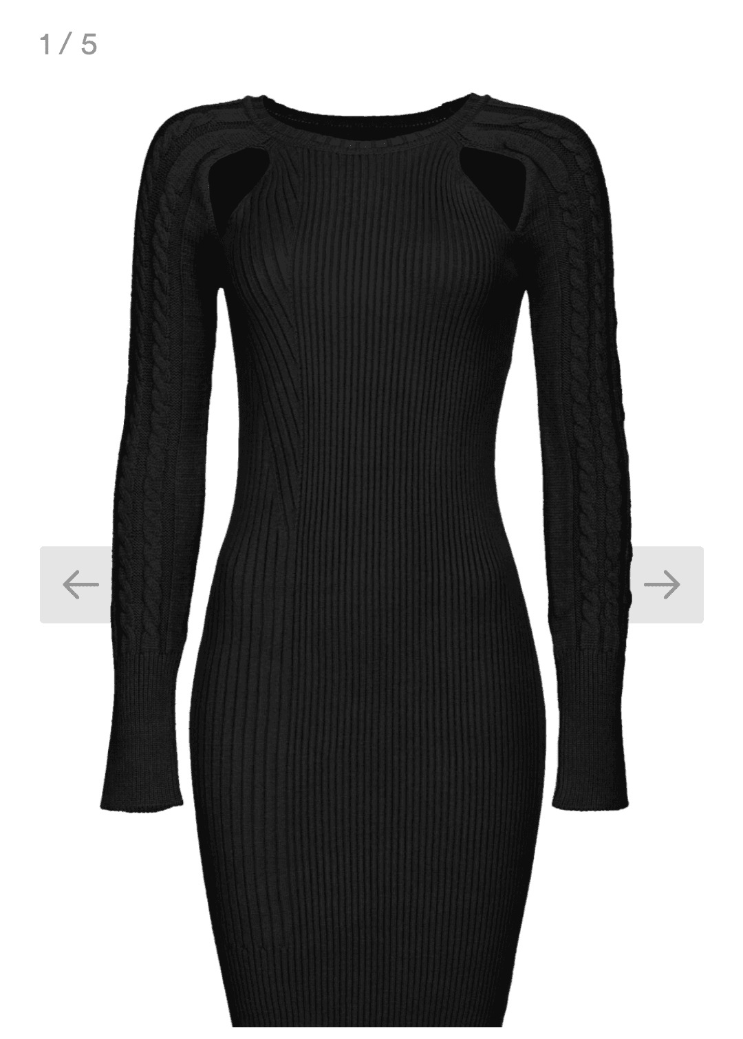 Mini abito in maglia con trecce e cut out — 4
