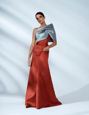 Iman Color Black Draped Maxi Dress