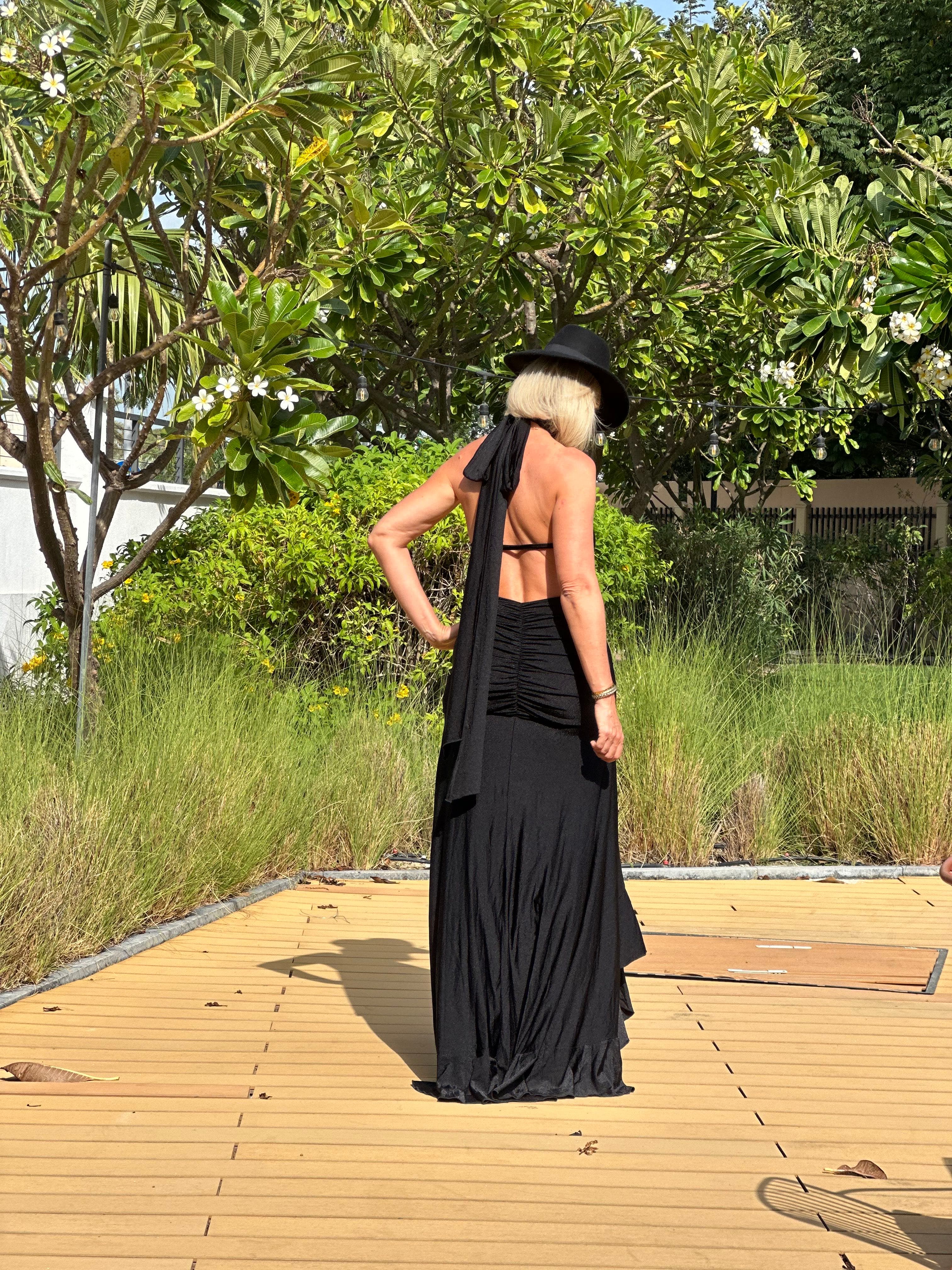 black evening dress