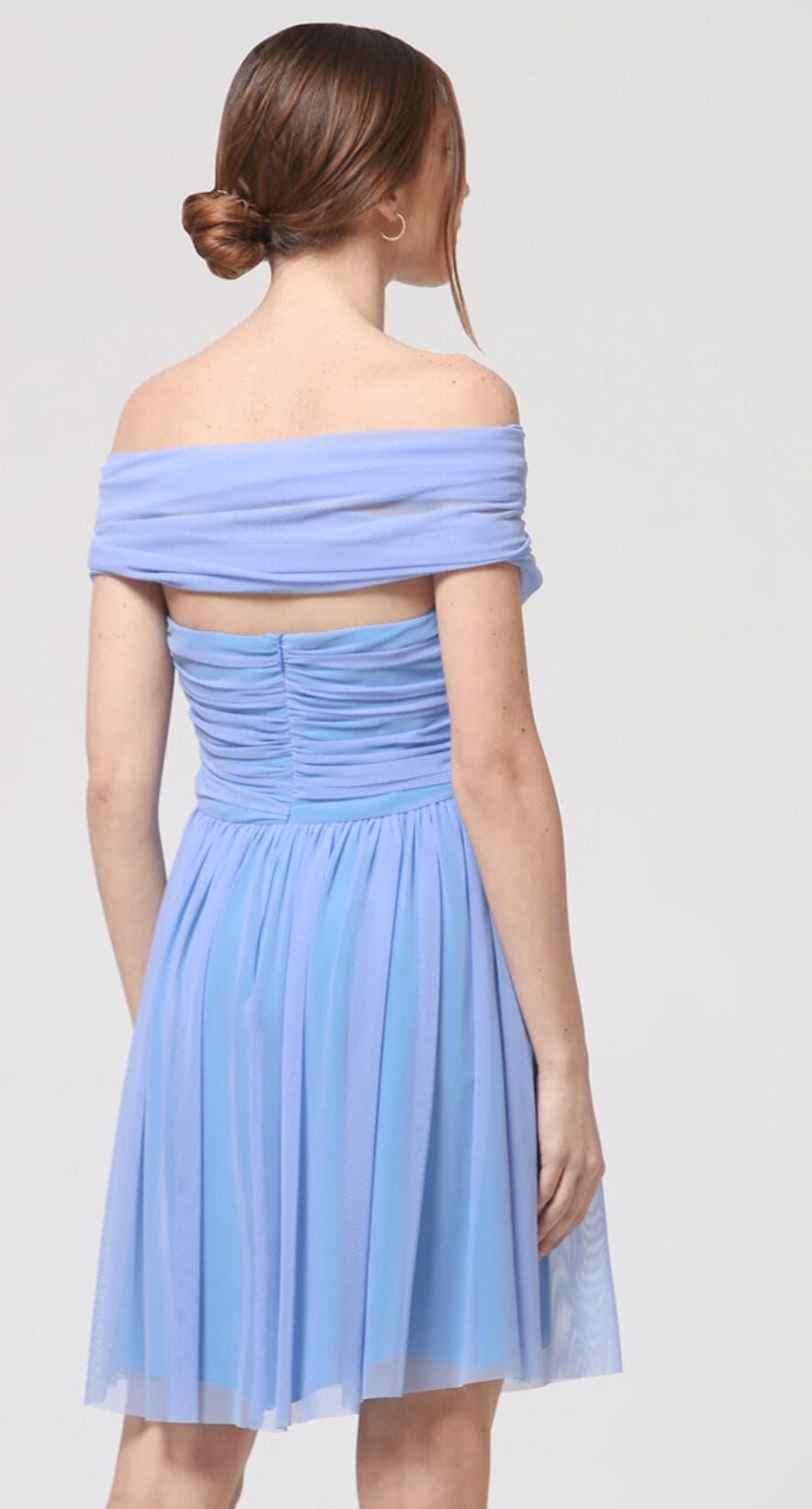 vestito midi con mantellina in tulle — 2