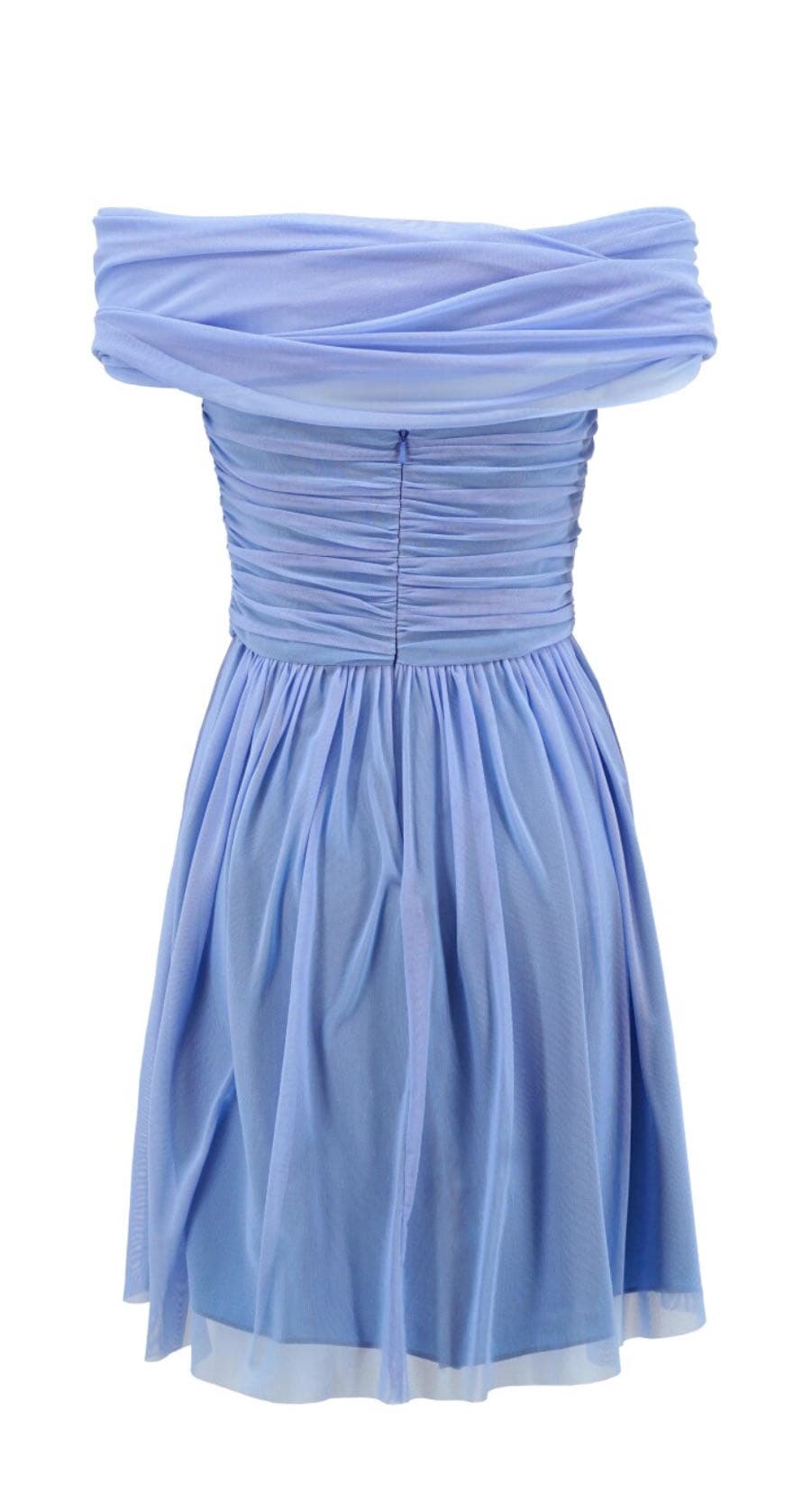 vestito midi con mantellina in tulle — 4