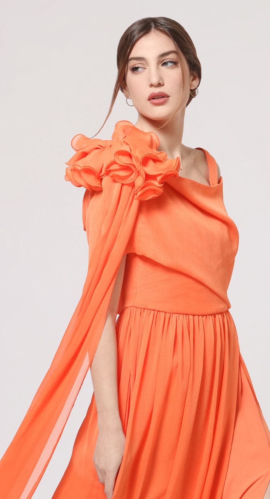 Vestito lungo in creponne con stola — 2