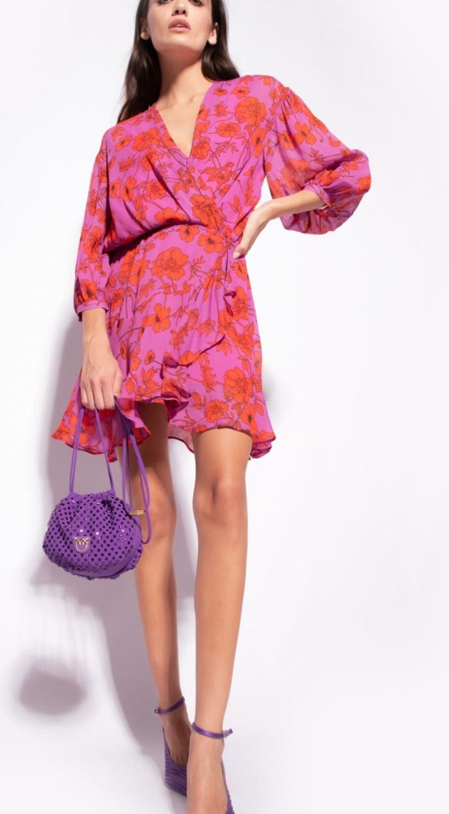Vestito in georgette stampa fiore