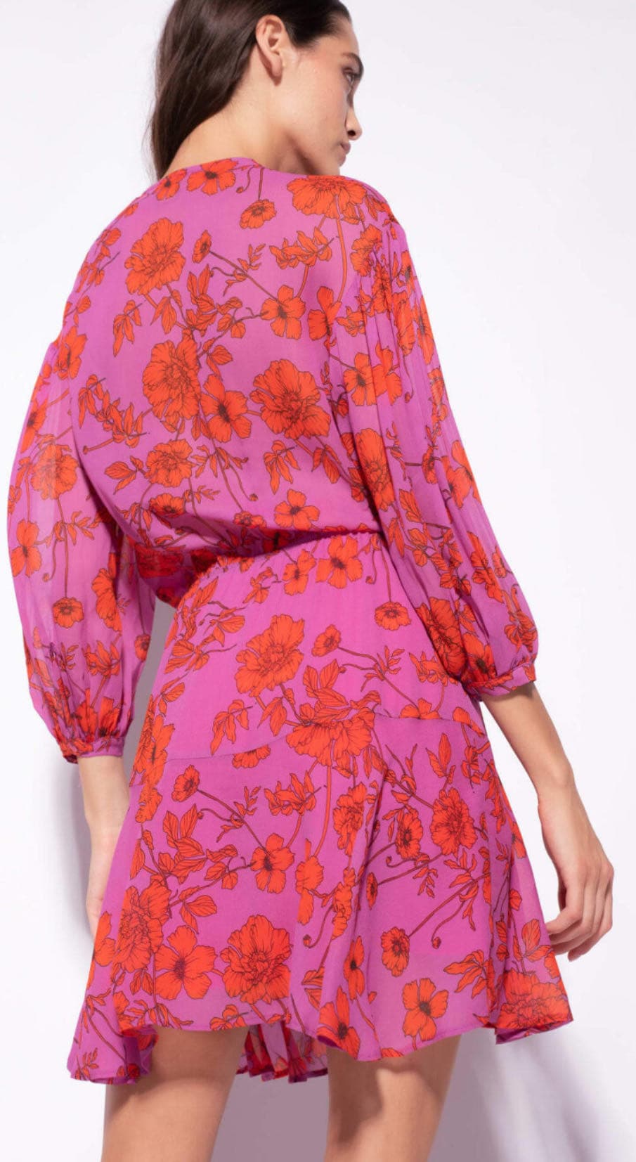 Vestito in georgette stampa fiore — 3