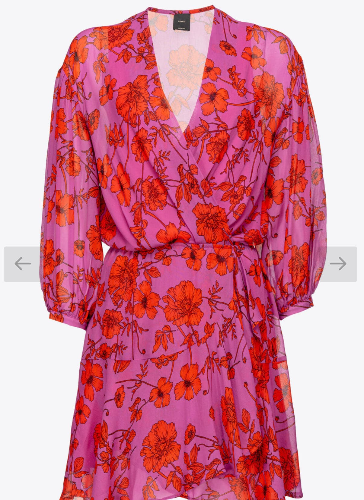 Vestito in georgette stampa fiore — 4
