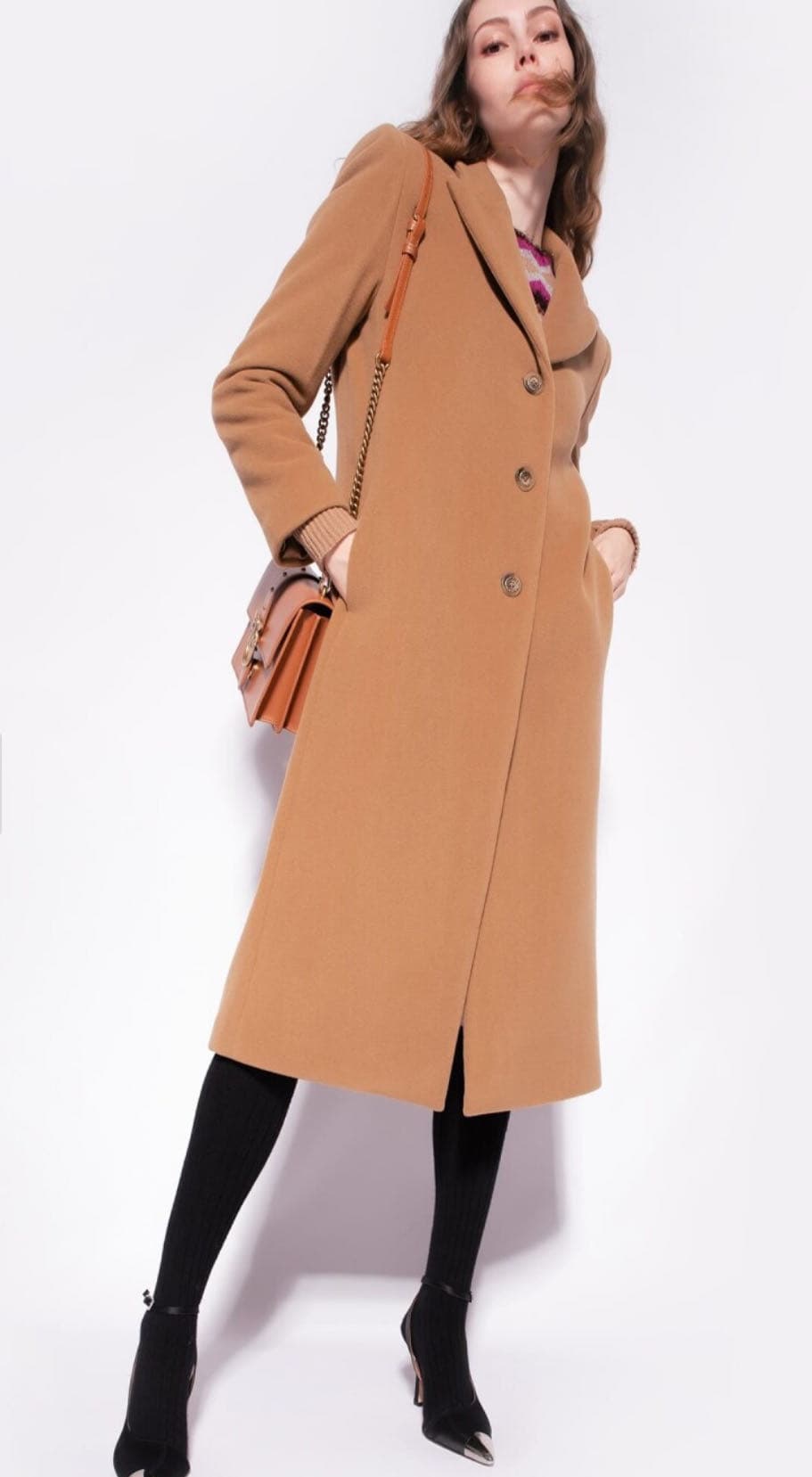 Cappotto lungo in panno
