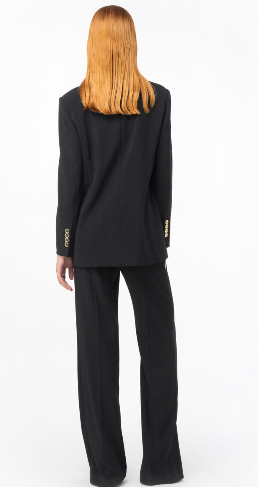 Blazer monopetto in satin a contrasto — 3