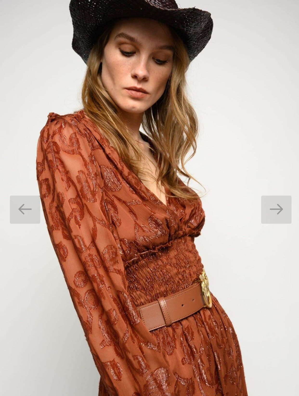 Vestito lungo fil coupè lurex — 2