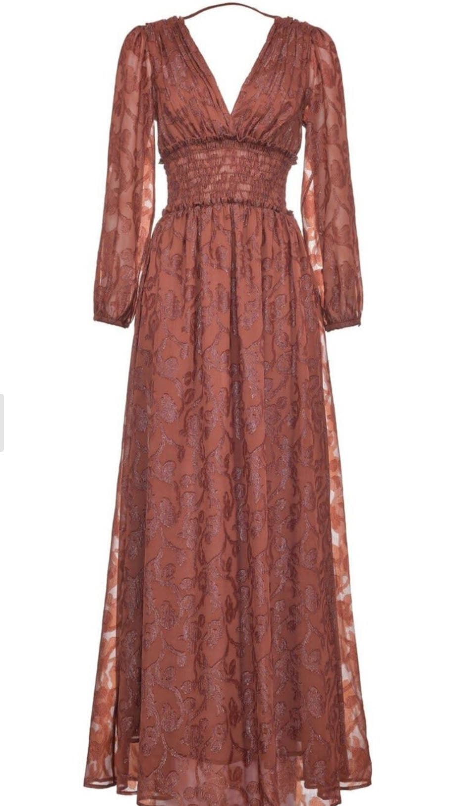 Vestito lungo fil coupè lurex — 4