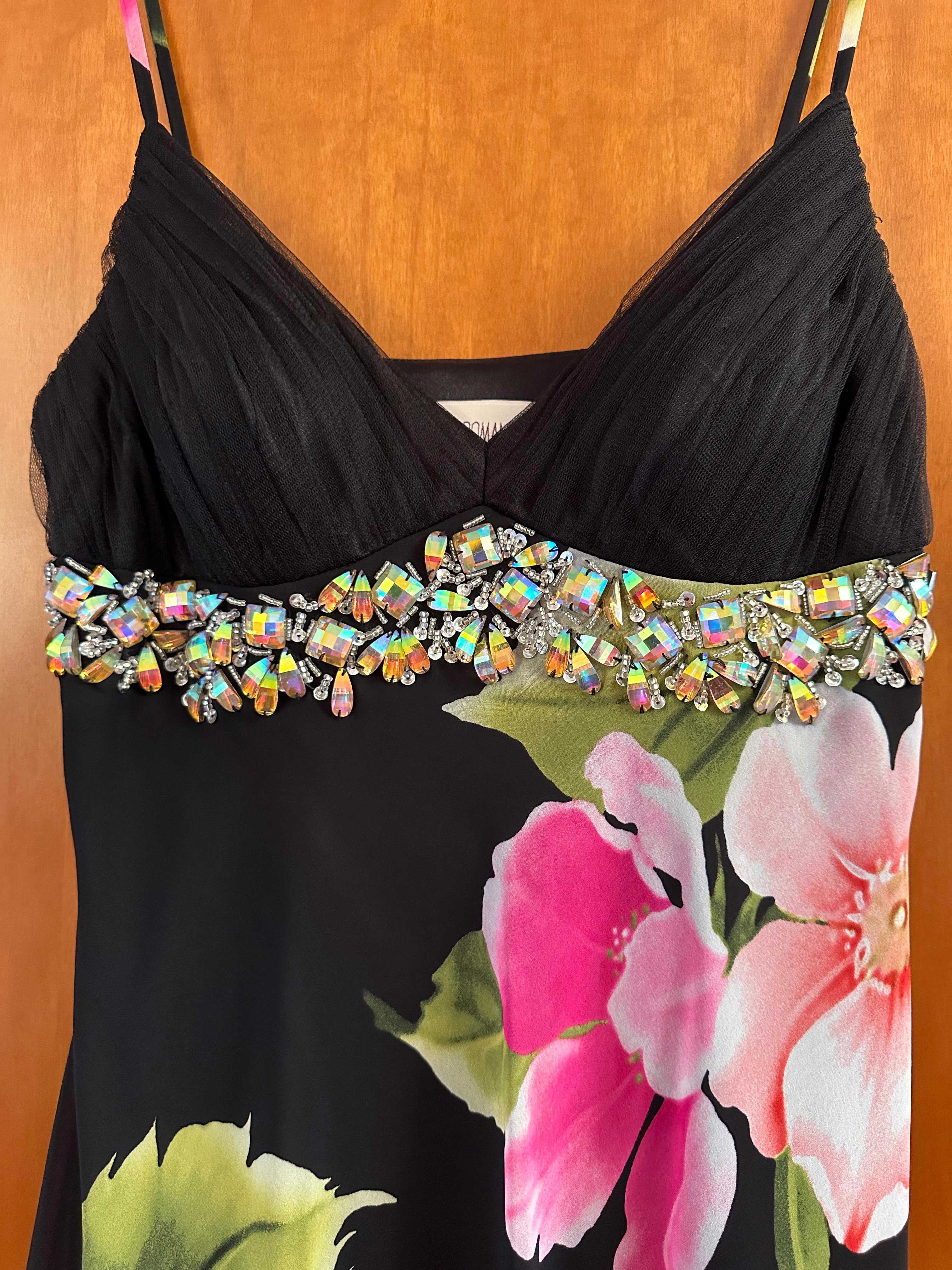 Abito Nero a fiori Rosa — 4