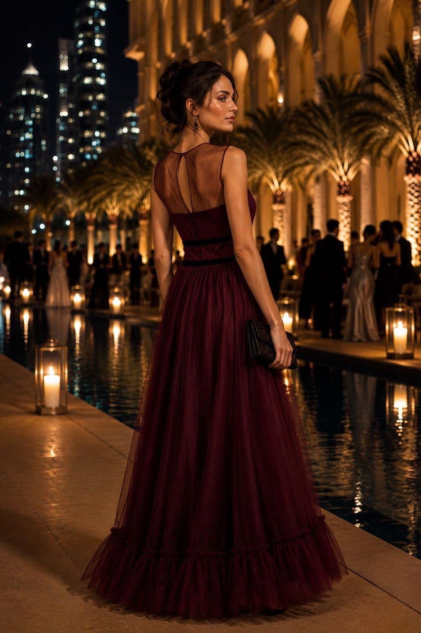 Velvet Rose Tulle Dress — 4