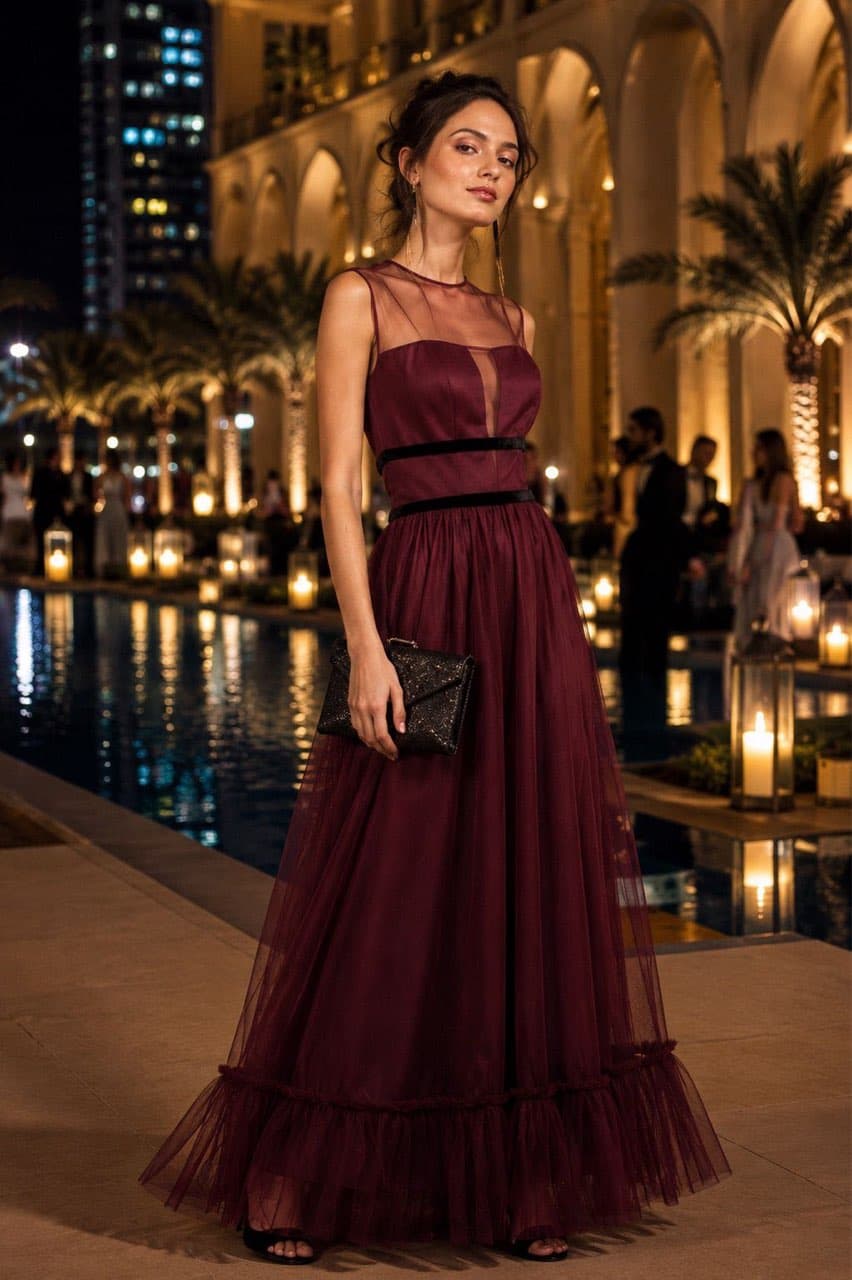 Velvet Rose Tulle Dress — 5